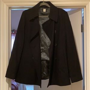 J Crew Black Peacoat Jacket!